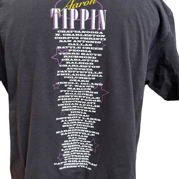 Aaron Tippin Vintage 90s Concert Tour T-Shirt Black Single Stitch Size XL‎ - Picture 7 of 11